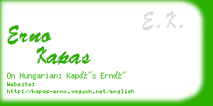 erno kapas business card